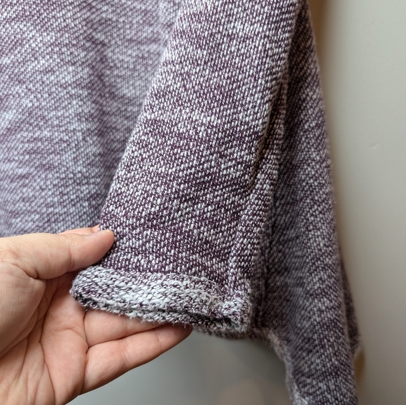 Calvin Klein Women's Performance Purple Heathered Hi Lo Side Cowl Sweater Medium - Picture 5 of 9